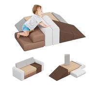 BanaSuper Kids Soft Play Set, Soft Play Shapes for Motor Skill Development, Soft Play Equipment for Toddlers, Kids Play Sofa Bed, Toddler Foam Sofa Couch, Baby Climb & Crawl Foam Blocks