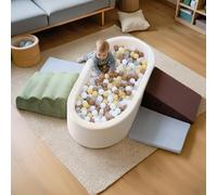 BanaSuper Kids Soft Play Set with Giant Ball Pit (Balls Not Included) | Indoor Climber Blocks for Toddlers | Safe Foam Play Shapes for Home, Nursery & Classroom | Montessori Toy for Gross Motor Skills