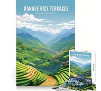 Banaue Rice Terraces Puzzle for Adults 1000 Pieces Critical Think Serene Escape Uniform Edges Festive Present (38x52cm)