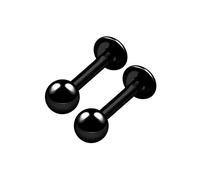 BanaVega 2PCS Black Titanium G23 Anodized Labret Studs 16g 1.2mm 1/4 6mm 3mm ball Cartilage Marilyn Monroe Piercing Jewellery 6695