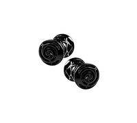 BanaVega 2PCS Blackline Alloy 4g 5mm Double Flared Saddle Stretcher Earring Gauge Ear Lobe Plug Piercing Jewellery 5460