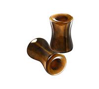BanaVega 2PCS Organic Stone 2g 6mm Double Flared Saddle Tiger Eye Earring Stretcher Ear Tunnel Gauges Lobe Piercing Jewellery 5265