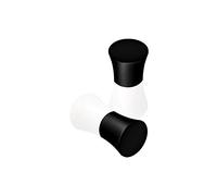BanaVega 2PCS Silicone Black 4g 5mm Double Flared Saddle 2 Tone Stretcher Earring Gauge Ear Lobe Plug Piercing Jewellery 5217