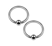 BanaVega 2PCS Titanium G23 BCR Earrings 16g 1.2mm 3/8 10mm 3mm ball Eyebrow Nose Tragus Earrings Septum Ring Piercing Jewellery 6819