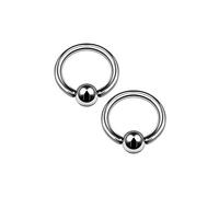 BanaVega 2PCS Titanium G23 Captive Hoop Ring 16g 1.2mm 1/4 6mm 3mm ball Eyebrow Nose Cartilage Earrings Septum Piercing Jewellery 6817