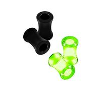 BanaVega 4PCS Acrylic Double Flared Saddle Stretcher Tunnel Ear Gauge Plug Earring Lobe Piercing Jewelry See More Size, Acrylic, Metal, NA