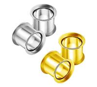 4PCS Steel Anodized 00g 10mm Double Flared Saddle Tunnel Ear Stretcher Plugs Flesh Earring Lobe Gauge Piercing Jewellery 3974
