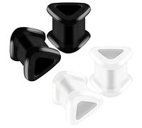 BanaVega 4pcs Silicone Double Flared Triangle Ear Stretcher Expander, Silicone