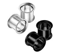 BanaVega 4PCS Steel Anodized Black 00g 10mm Double Flared Saddle Tunnel Stretcher Earring Gauge Ear Lobe Plug Piercing Jewellery 3964