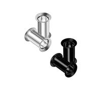 BanaVega 4PCS Steel Anodized Black 4g 5mm Double Flared Saddle Tunnel Ear Stretcher Gauge Plugs Lobe Earring Piercing Jewellery 3961