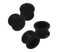 BanaVega Silicone Black Double Flared Tunnel Ear Stretcher Gauge Plug Lobe Earring Piercing Jewelry