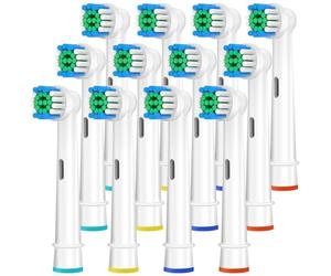Banavos Toothbrush Head Compatible with Oral B Braun Electric Toothbrushes, Classic Replacement Brush Heads for Professional Care and Vitality Pro Smart Genius, 12 Pack with 4 Hygienic Caps