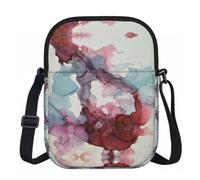 BANBADP Abstract Marble Printed Shoulder Purse for Women, Compact Crossbody Bag with Adjustable Strap for Travel Party
