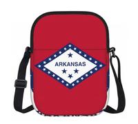 BANBADP Arkansas State Flag Printed Shoulder Purse for Women, Compact Crossbody Bag with Adjustable Strap for Travel Party