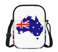 BANBADP Australian Flag Map Printed Shoulder Purse for Women, Compact Crossbody Bag with Adjustable Strap for Travel Party