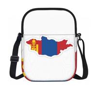 BANBADP Mongolian Flag Map Printed Shoulder Purse for Women, Compact Crossbody Bag with Adjustable Strap for Travel Party