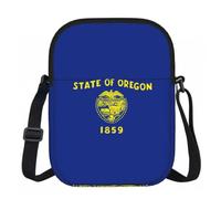 BANBADP Oregon State Flag Printed Shoulder Purse for Women, Compact Crossbody Bag with Adjustable Strap for Travel Party