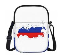 BANBADP Russian Flag Map Printed Shoulder Purse for Women, Compact Crossbody Bag with Adjustable Strap for Travel Party