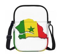 BANBADP Senegal Flag Map Printed Shoulder Purse for Women, Compact Crossbody Bag with Adjustable Strap for Travel Party