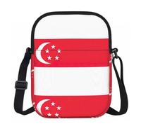 BANBADP Singapore Flag Printed Shoulder Purse for Women, Compact Crossbody Bag with Adjustable Strap for Travel Party
