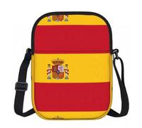 BANBADP Spanish flag Printed Shoulder Purse for Women, Compact Crossbody Bag with Adjustable Strap for Travel Party
