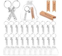 BANBAN 60PCS Thank You Keychain Employee Appreciation Gifts Inspirational Keychain with Thank You Cards Organza Bags Thank You Cards Friendship Thank You Keyring Gifts for Employee