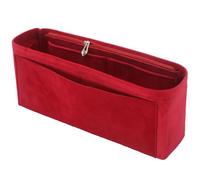 banbeln Purse Organizer Insert, Suede Bag Organizer Handbag Tote Shaper, Suede Material, Soft and Non Damaging Bag (Red,Medium)