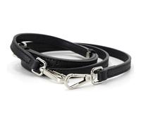 banbeln Women Bag Straps Leather Strap Adjustable Black Silver Button Shoulder Strap Replacement 94-112cm (Black,Adjust-94-112cm)