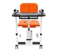 banborba Patient Lift Wheelchair, Height Adjustable Transfer Chair with 180° Split Seat & Potty, Hydraulic Aid Transfer for Home, Portable Adults Disabled Seniors Shower Chairs for Bathroom Bedside