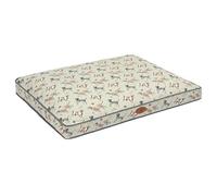 Banbury & Co Cotton Canvas Dog Mattress - Support Cushion Bed with Washable Removable Cover & Non-Slip Base, Rural Retreats Print (95 x 78 x 9cm (LxWxH))
