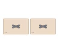 Banbury & Co Luxury Dog Feeding Mat, clear (Pack of 2)