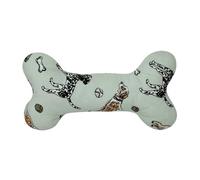 Banbury & Co Plush Bone Dog Chew Toy | Squeaker for Mental Stimulation | Fun Print Design | Interactive Dog Toy