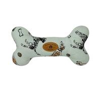 Banbury & Co Plush Bone Dog Chew Toy | Squeaker for Mental Stimulation | Fun Print Design | Interactive Dog Toy