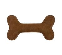 Banbury & Co Suede Bone Dog Chew Toy | Built-In Squeaker for Engagement | Durable Suede Leather | Interactive Play Toy
