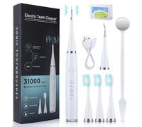 Bancroftngre Electric Tooth Cleaning Instrument, Water Flossers for Teeth,Portable Rechargeable Ipx7 Waterproof Water Teeth Cleaner Picks for Home Travel (Premium Edition,White)