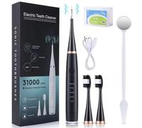 Bancroftngre Electric Tooth Cleaning Instrument, Water Flossers for Teeth,Portable Rechargeable Ipx7 Waterproof Water Teeth Cleaner Picks for Home Travel (Basic,Black)