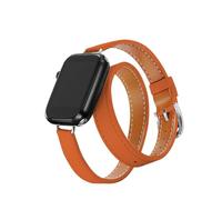 Band 49mm 45mm 42mm 44mm 41mm 38mm 40mm Double Tour Leather Strap Series (Orange,38mm-40mm-41mm)