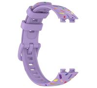 Band 8 Polka Silicone Strap Colorful Rainbow Design Soft and Comfortable Material Perfect Use for Effortlessly Enhance Your Style Engraved Watches for Men (Purple, One Size)
