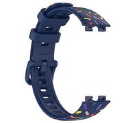 Band 8 Polka Silicone Strap Colorful Rainbow Design Soft and Comfortable Material Perfect Use for Effortlessly Enhance Your Style Engraved Watches for Men (Dark Blue, One Size)