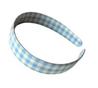 Band Checkered Headband Nonslip Hair Accessory Most Ages, Blue | Wide Checkered Hair Accessory Acetic Acid Headdress for Long Time Use and Easy Cleaning Comfortable Wear