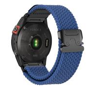 Band Compatible with Garmin Fenix 8 47mm/7/6/6 Pro/5/5 Plus, 22mm Elastic Sport Nylon Strap for Forerunner 935/945/Instinct 2/Approach S60/S62, azul, Garmin 22mm
