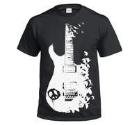 BAND GUITAR BLACK T Shirt/Banksy/Metal/Peace/Music/Crow/Goth/Tattoo/Tee/Gift/Top