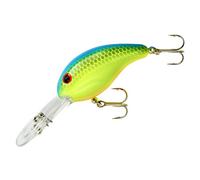 Band-It Series 300 Crankbait Bass Fishing Lures, Fisghing Accessories, Dives to 12-feet Deep, 2", 1/4 oz, Chartreuse Blue Back, (BDT336)