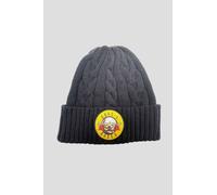 Band Logo Cable Knit Beanie Hat Guns N' Roses Black One Size