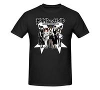 Band-Maid-Awesome-T-Shirt-Vintage-Big-Size-O-Neck-Cotton-Short-Sleeve-Tshirt-Men Black