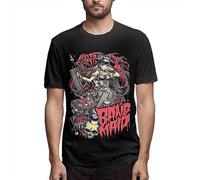 Band-Maid Mens Short Sleeve T-Shirts Sports Cotton Basic Summer Size 3XL Black