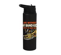 Band Mom Life Without My Band Kid Would Be Off-Key Funny Stainless Steel Insulated Water Bottle