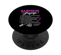 Band Mom Proud Music Parent Marching Band Support School PopSockets Adhesive PopGrip