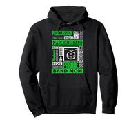 Band Mom School Marching Band Green Team Color Pullover Hoodie
