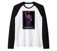 Band Mom Tarot Card Skeleton Marching Band Mother Raglan Baseball Tee